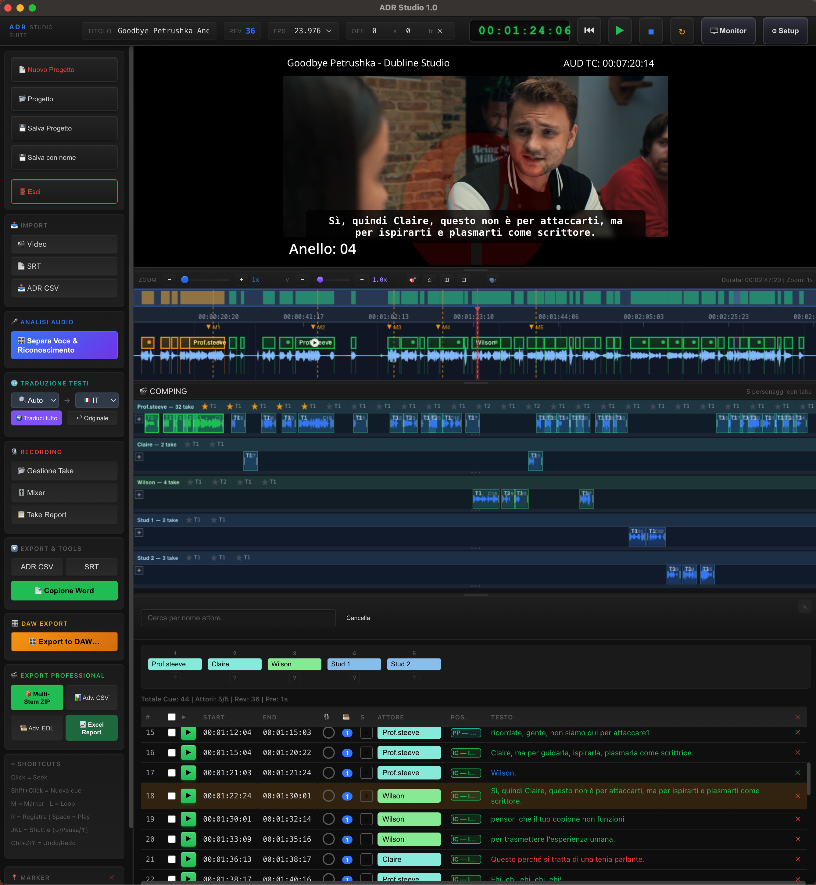 ADR Studio Suite interface